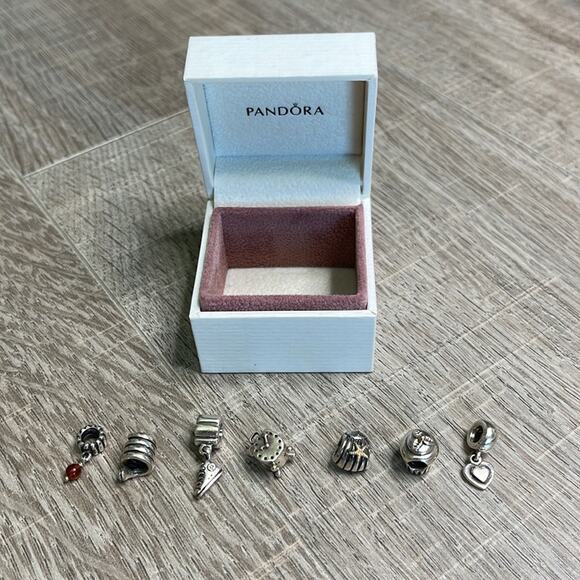 7 PANDORA Silver Bracelet Charms - Picture 2 of 16